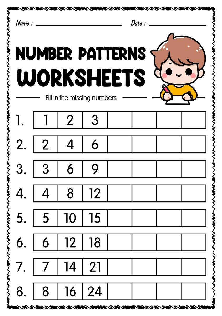 14 First Grade Patterns Worksheet Printable Free PDF At Worksheeto 15 1st Grade Pattern Worksheets Printables Free PDF At Worksheeto