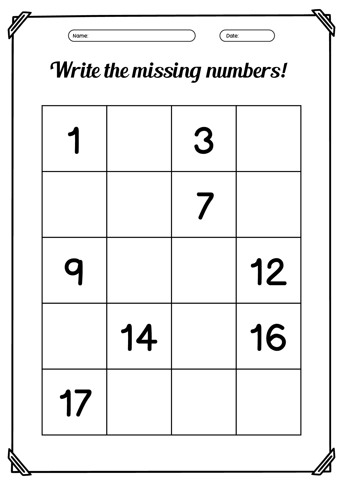 16 Missing Number Worksheets 1 20 Free PDF At Worksheeto 16 Missing Number Worksheets 1 20 Free PDF At Worksheeto