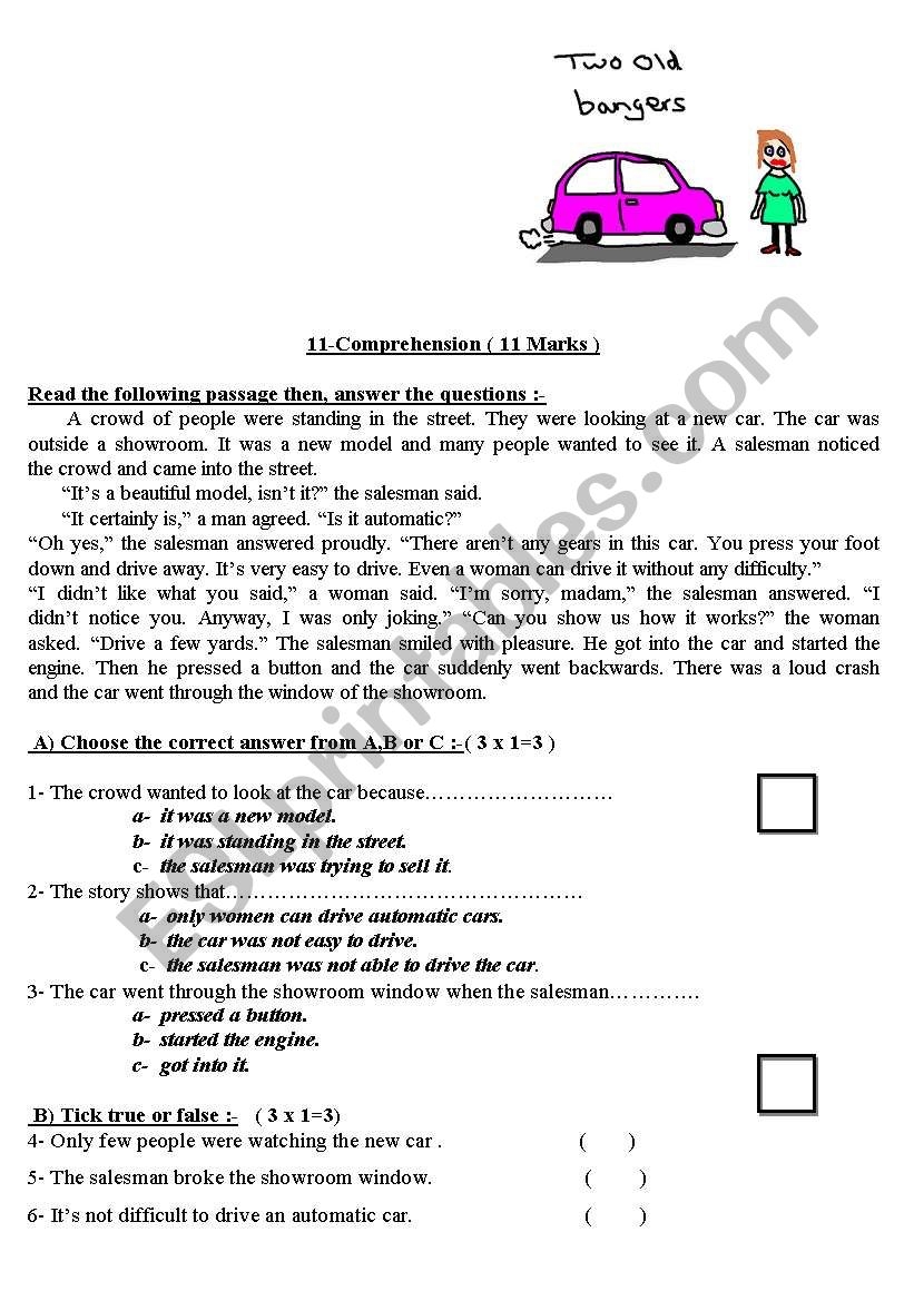 2 Reading Comprehension Worksheets For Intermediate Level ESL Worksheet By Attoff 2 Reading Comprehension Worksheets For Intermediate Level ESL Worksheet By Attoff