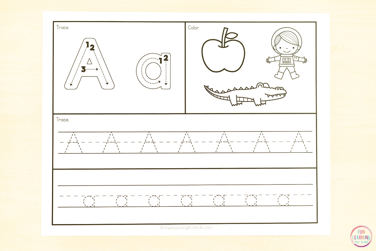 26 Alphabet Beginning Sounds Letter Tracing Worksheets 26 Alphabet Beginning Sounds Letter Tracing Worksheets