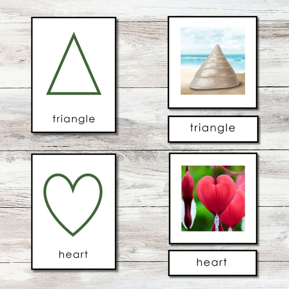 2D Shapes In Nature Printable Nature Curriculum In Cards Montessori