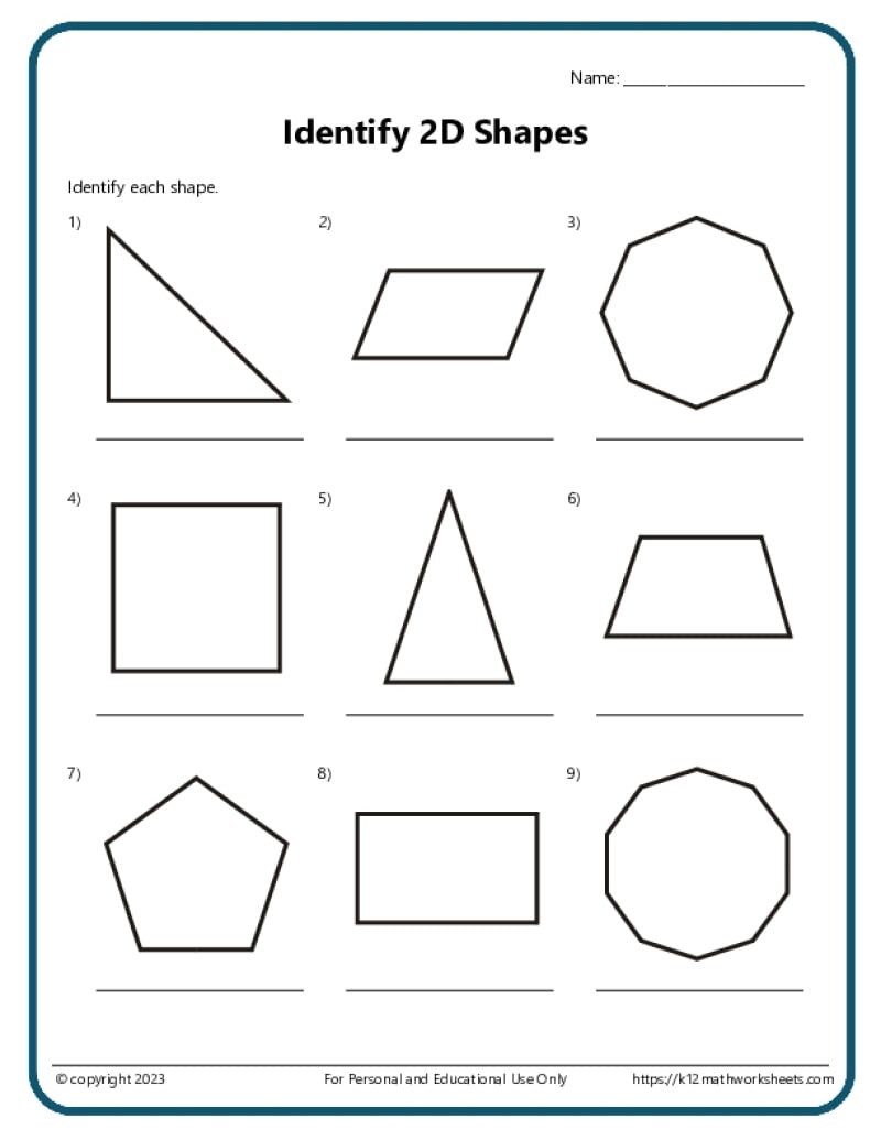 2D Shapes Worksheets Free Custom Printable Shapes Worksheet Templates Canva