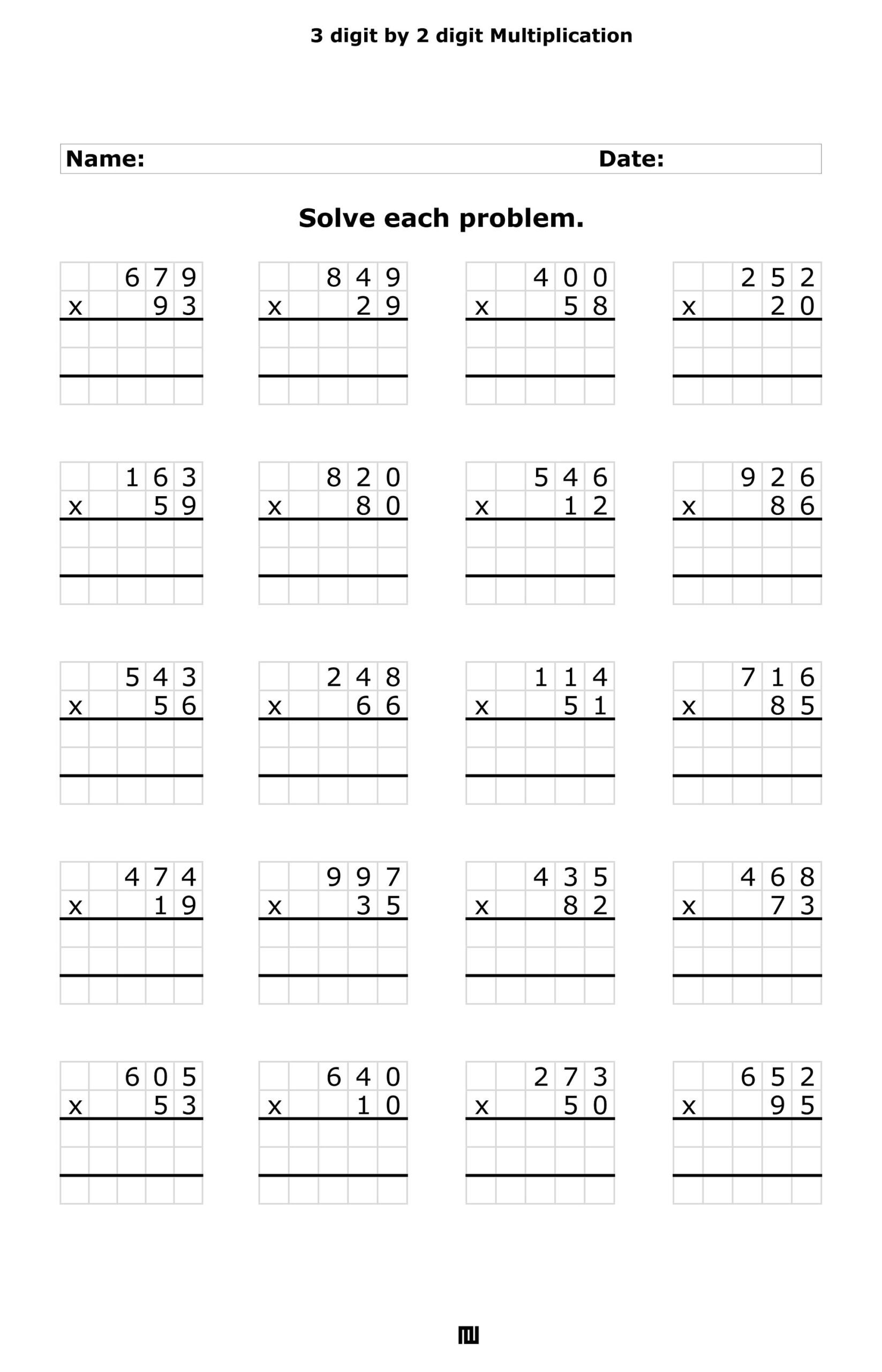 3 Digit By 2 Digit Multiplication Worksheets 100 Pages PDF Download Etsy Denmark 3 Digit By 2 Digit Multiplication Worksheets 100 Pages PDF Download Etsy Denmark