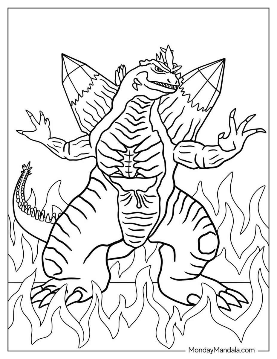 35 Godzilla Coloring Pages Free PDF Printables