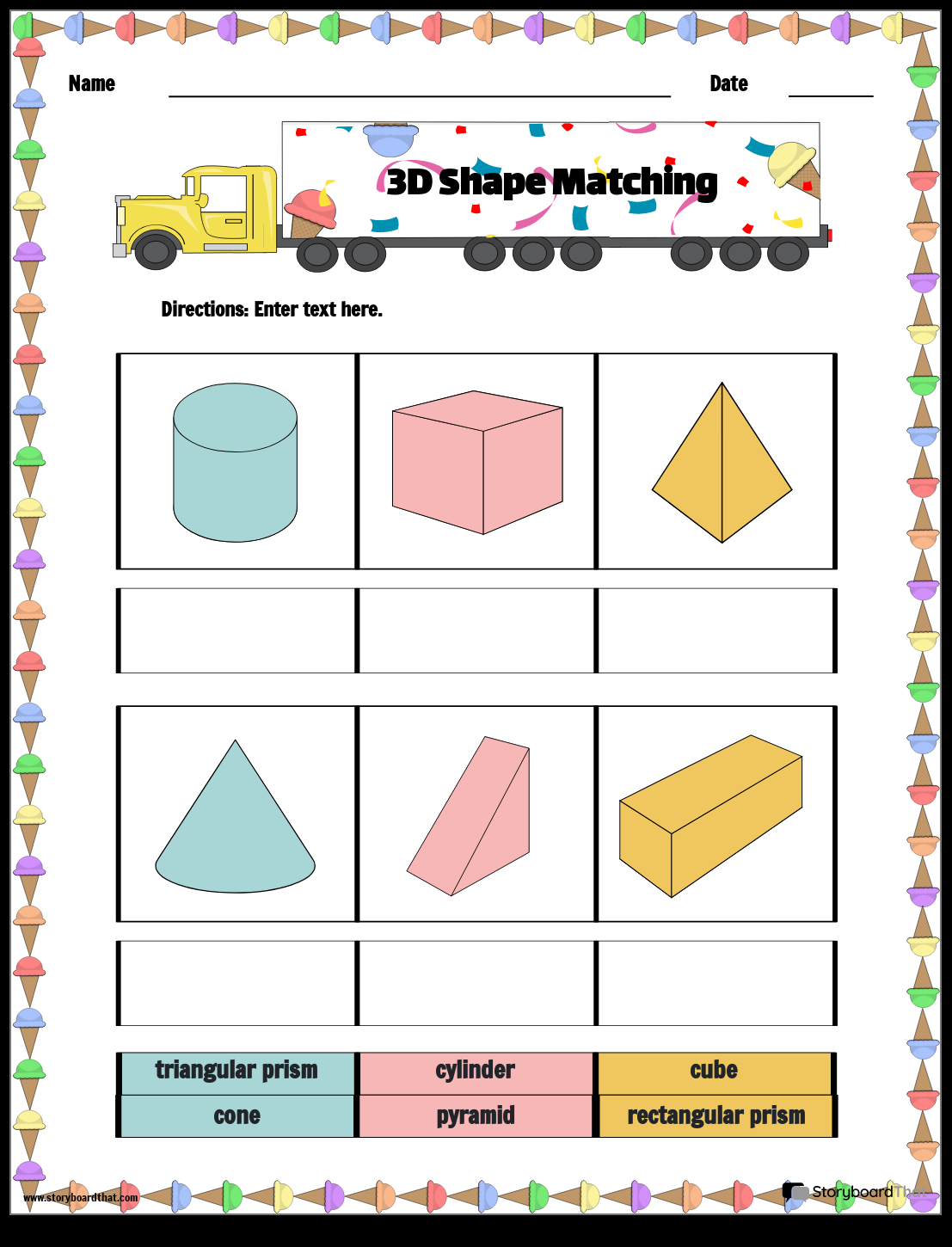 3D Shapes Worksheets Free Printable From Storyboard That 3D Shapes Worksheets Free Printable From Storyboard That