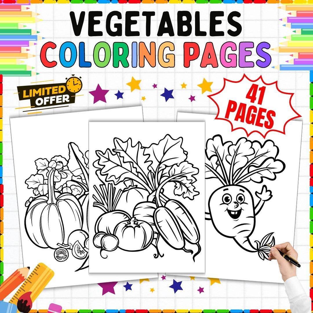 40 Printable Vegetable Coloring Pages Kindergarten 4th Grade Art Activities Made By Teachers