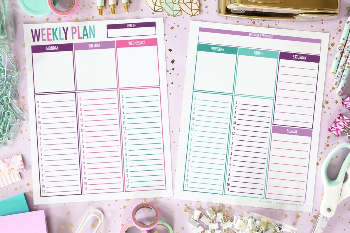 5 Free Printable Weekly Planner Templates Weekly Spread Using Limelife Planners Layout D Free Printable All About Planners