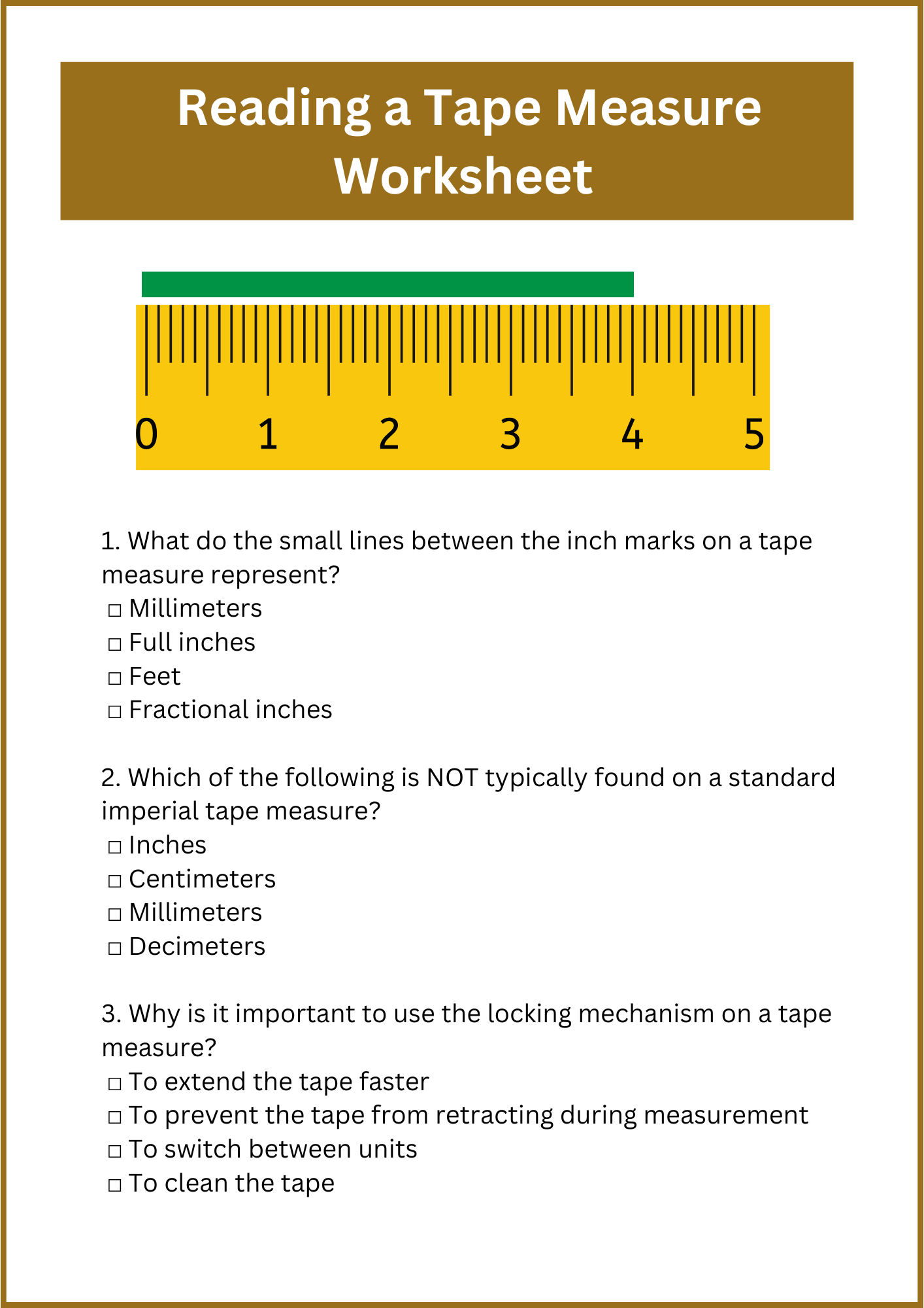 50 Free Reading A Tape Measure Worksheet To Download In PDF Title Page Sep Sitename 50 Free Reading A Tape Measure Worksheet To Download In PDF Title Page Sep Sitename