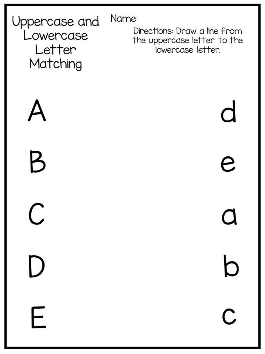 9 Printable Preschool Alphabet Worksheets Letter Recognition Worksheets And Activities Handwriting Etsy Denmark
