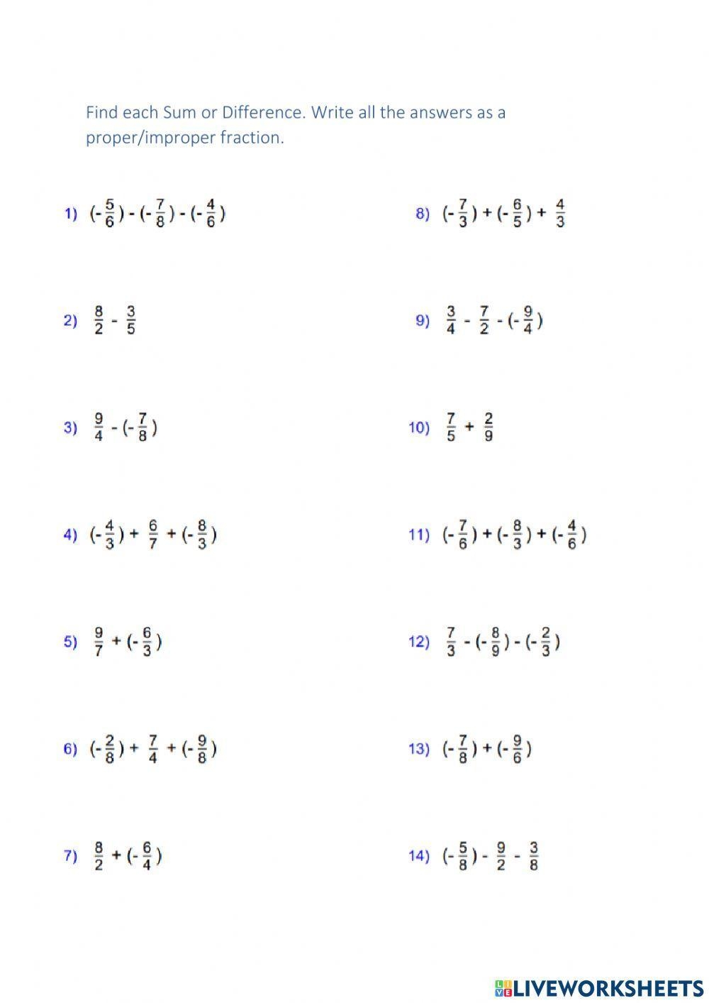 Add Subtract Rational Numbers Worksheet Worksheets Library Add Subtract Rational Numbers Worksheet Worksheets Library