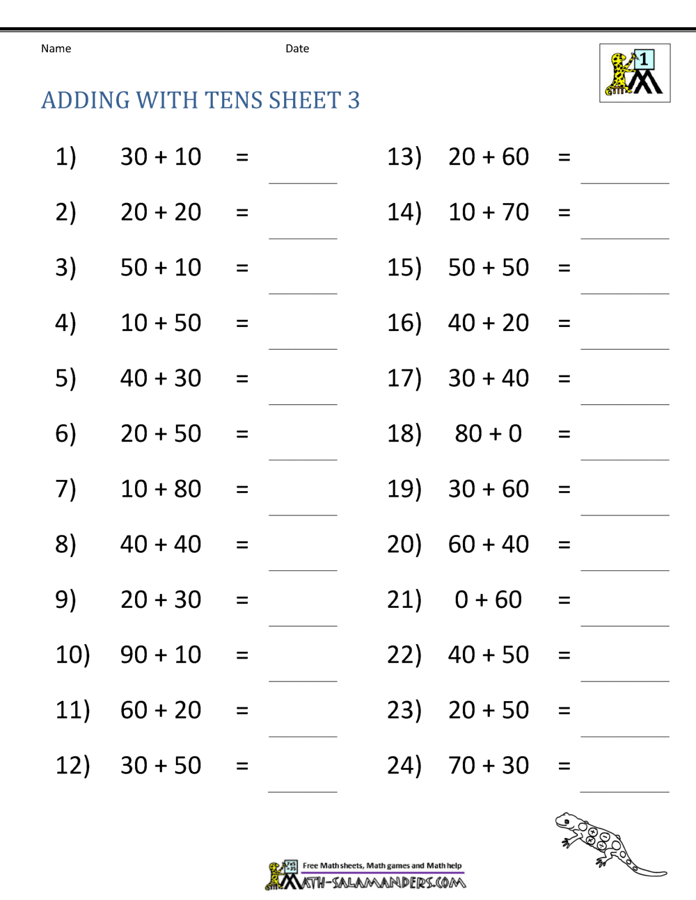 Adding Tens
