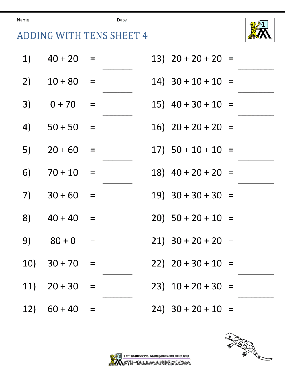 Adding Tens