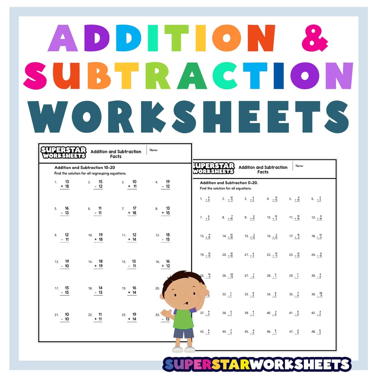 Addition And Subtraction Worksheets Superstar Worksheets Addition And Subtraction Worksheets Superstar Worksheets