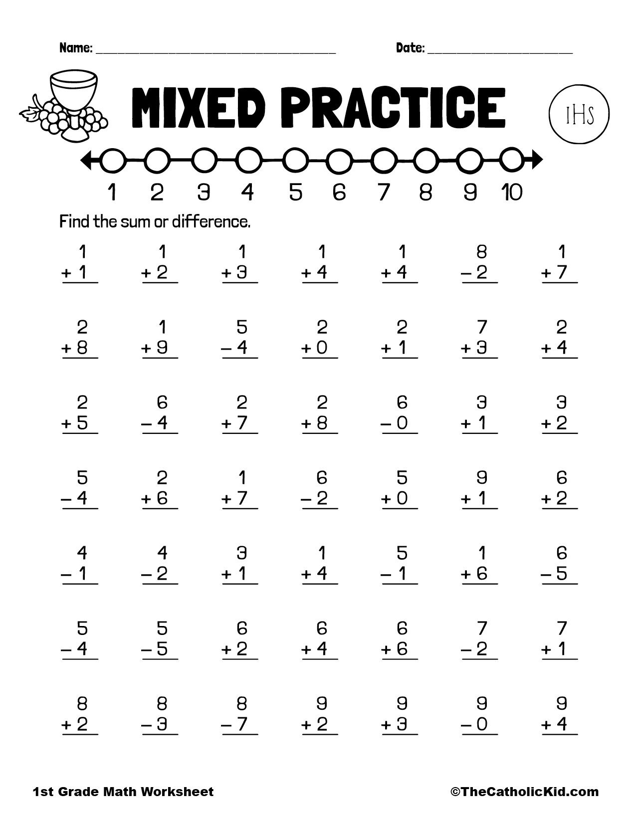 First Grade Simple Addition Worksheet