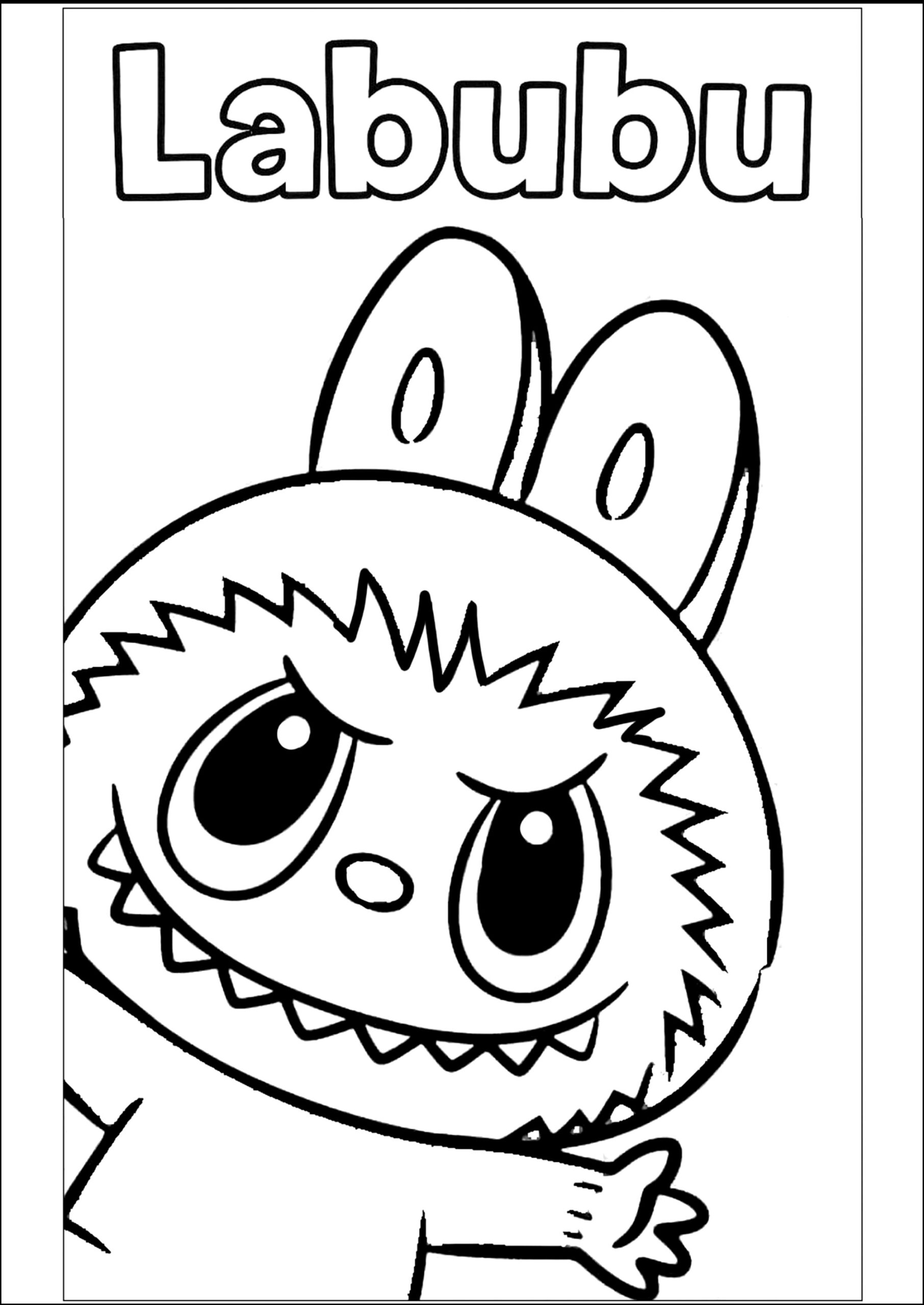 Adorable Creature With Big Ears Labubu Coloring Pages Adorable Creature With Big Ears Labubu Coloring Pages