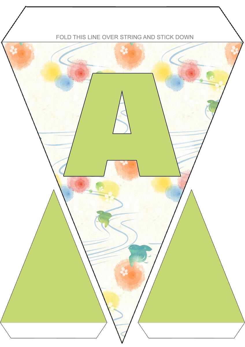 Alphabet Bunting Letter A Rooftop Post Printables