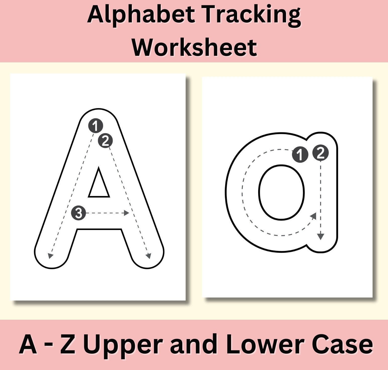 Alphabet Letter Tracing Worksheets A To Z Alphabet Activities Upper Lower Case Printable Etsy Alphabet Letter Tracing Worksheets A To Z Alphabet Activities Upper Lower Case Printable Etsy