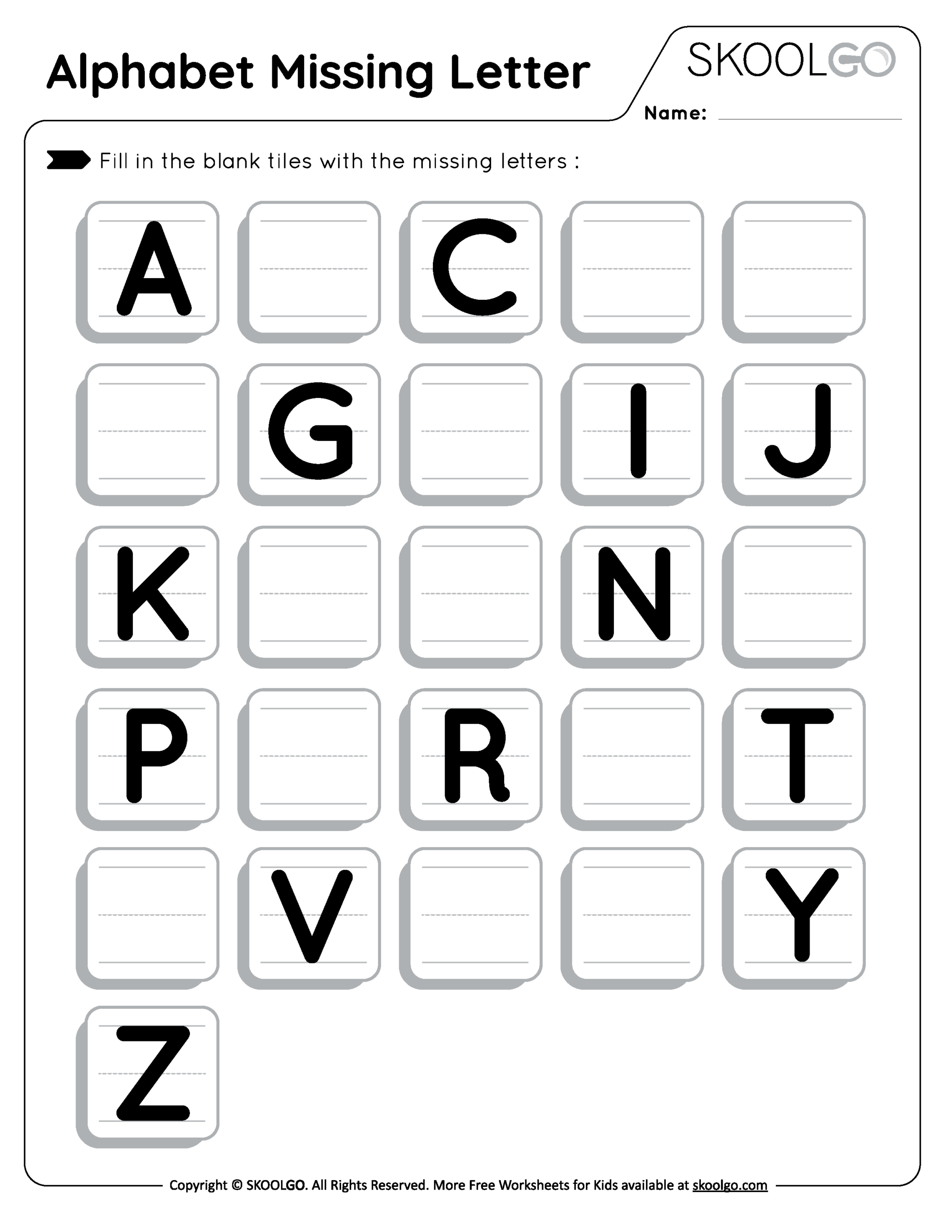 Write The Missing Letter In Words Worksheet Copy Free Printable Worksheets