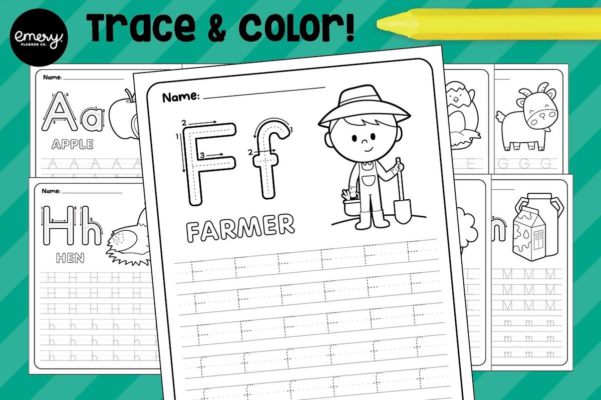 Alphabet Tracing Worksheets Farm Theme Made By Teachers Alphabet Tracing Worksheets Farm Theme Made By Teachers