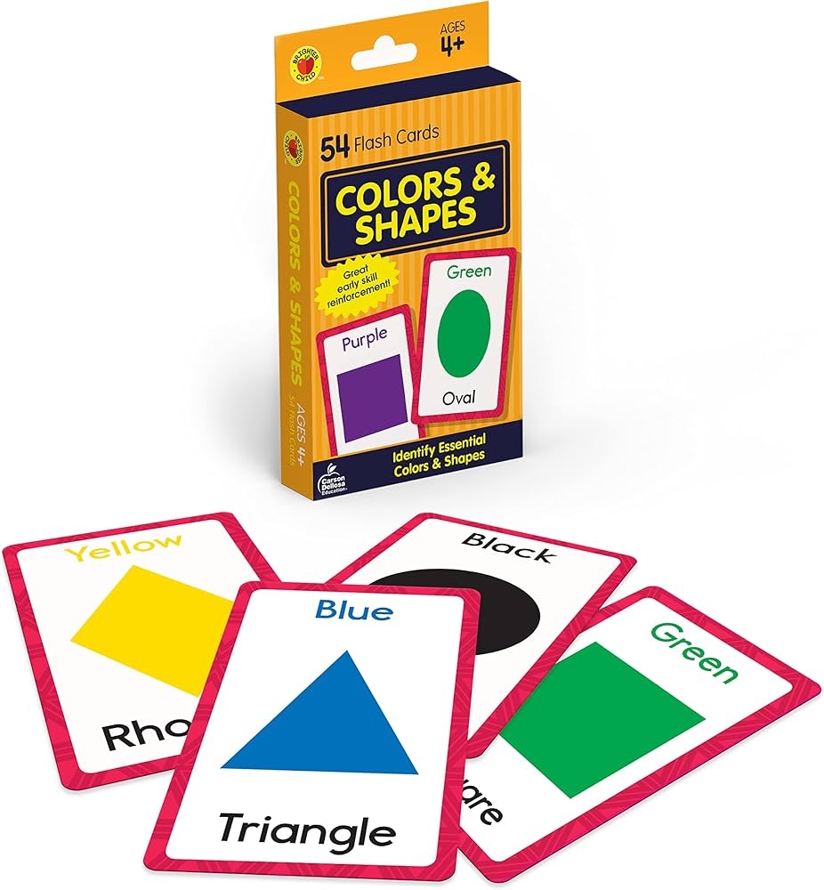 Amazon Carson Dellosa 54 Colors And Shapes Flash Cards Toddler Learning Flashcards For Kids Ages 4 And Up Educational Games For Preschool And Kindergarten Reading Readiness 0087577923895 Brighter Child Books
