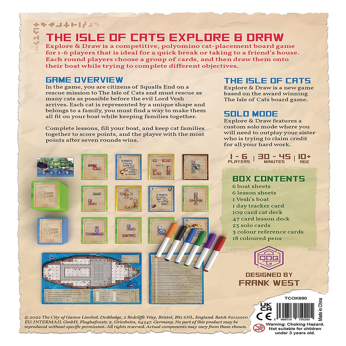 Amazon City Of Games The Isle Of Cats Explore Draw Boardgame Ages 10 1 6 Players 30 45 Min Toys Games Amazon City Of Games The Isle Of Cats Explore Draw Boardgame Ages 10 1 6 Players 30 45 Min Toys Games