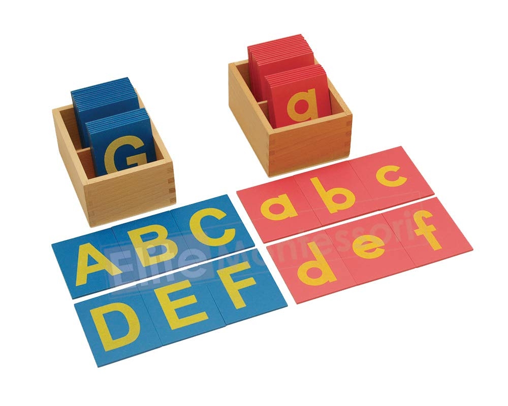 Amazon Elite Montessori Lower And Capital Case Sandpaper Letters With Boxes Toys Games