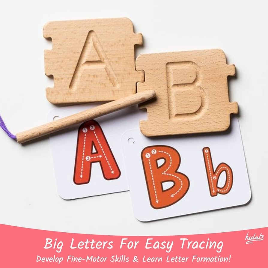 Amazon Hulats Montessori Letter Tracing Alphabet Learning Toy Learn To Write Spelling Tracing Letters Game Kids Ages 3 5 Sand Tray Toddler Fine Motor Skills Toy 5 Year Old Home