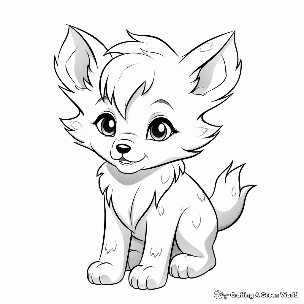 Anime Wolf Pup Coloring Pages Free Printable Anime Wolf Girl Coloring Page Easy Drawing Guides