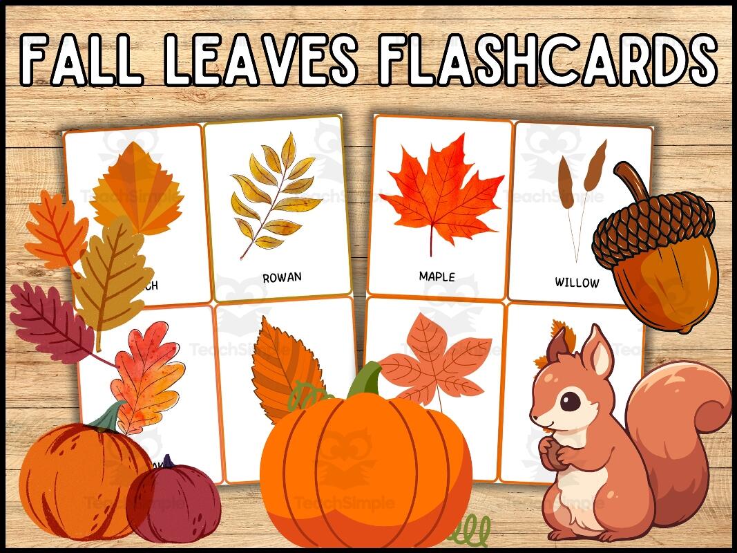 Autumn Leaves Flashcards Fall Vocabulary Cards By Teach Simple Autumn Leaves Flashcards Fall Vocabulary Cards By Teach Simple