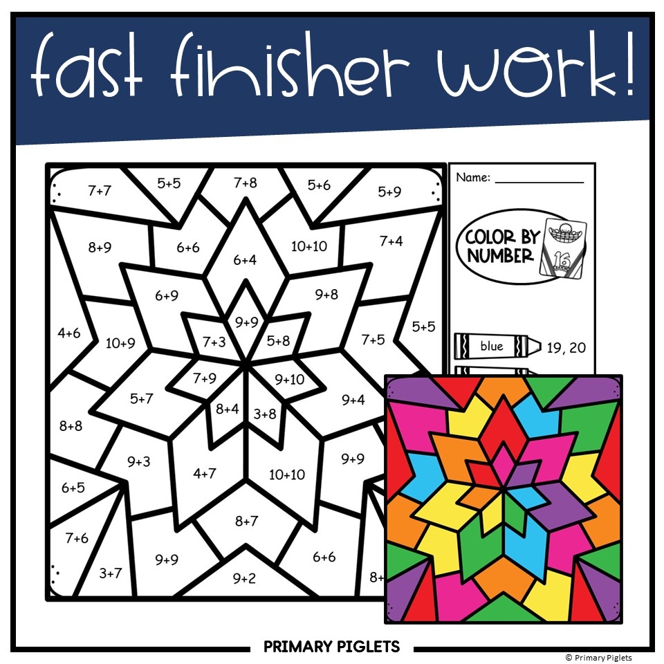 Back To School Addition Subtraction Color By Number Code 1st 2nd Grade Abstract Made By Teachers