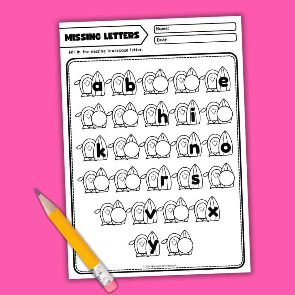 Beach Penguins Alphabet Worksheets For Preschool Beach Penguins Alphabet Worksheets For Preschool