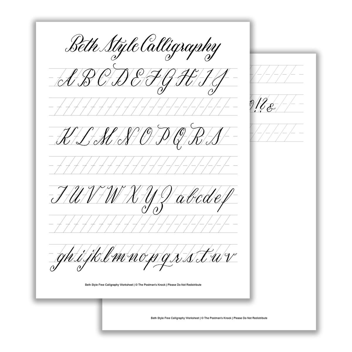 Hand Lettering The Basic Strokes Free Practice Sheet Ensign Insights