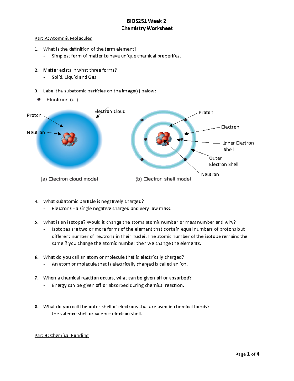 BIOS251 Week 2 Chemistry Worksheet Atoms Bonds And PH Concepts Studocu BIOS251 Week 2 Chemistry Worksheet Atoms Bonds And PH Concepts Studocu