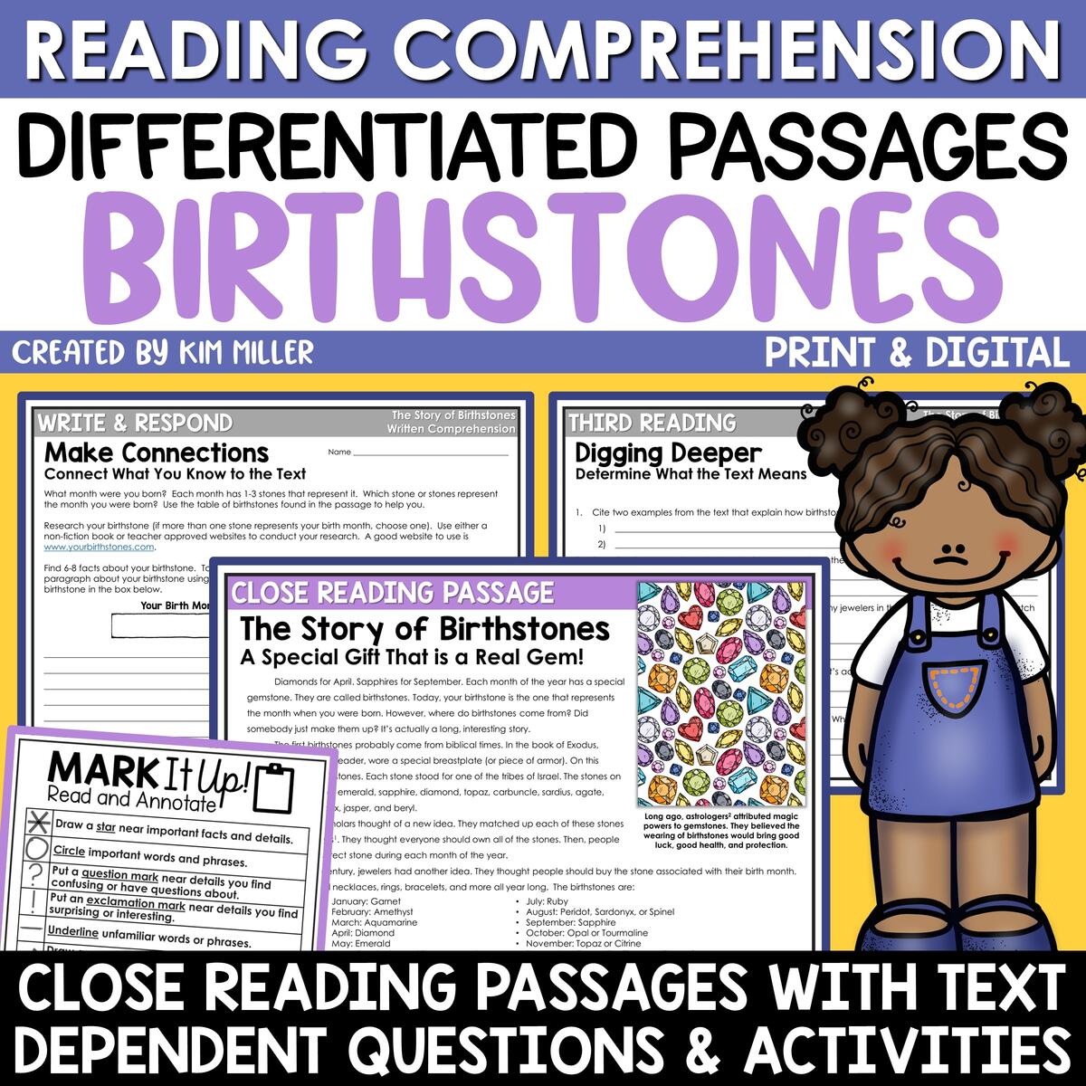 Birthstones Reading Comprehension Passages And Questions Leveled Close Reading Passages A Love Of Teaching Kim Miller Birthstones Reading Comprehension Passages And Questions Leveled Close Reading Passages A Love Of Teaching Kim Miller