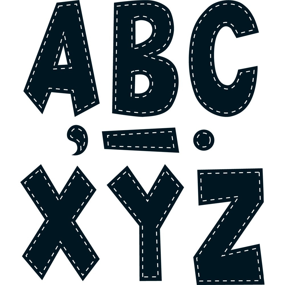 Black Stitch 7 Fun Font Letters TCR75180 Teacher Created Resources Deco Letters 7 Fun Fonts Black Stitch 7 Fun Font Letters TCR75180 Teacher Created Resources Deco Letters 7 Fun Fonts