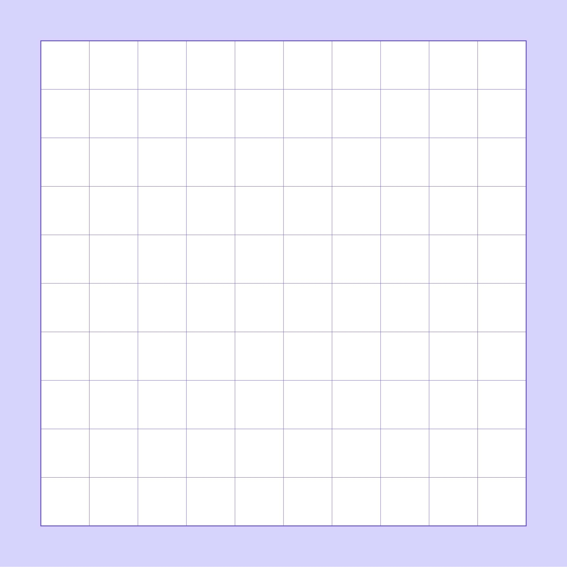 Blank 100 Square Grid FREE Teaching Resources