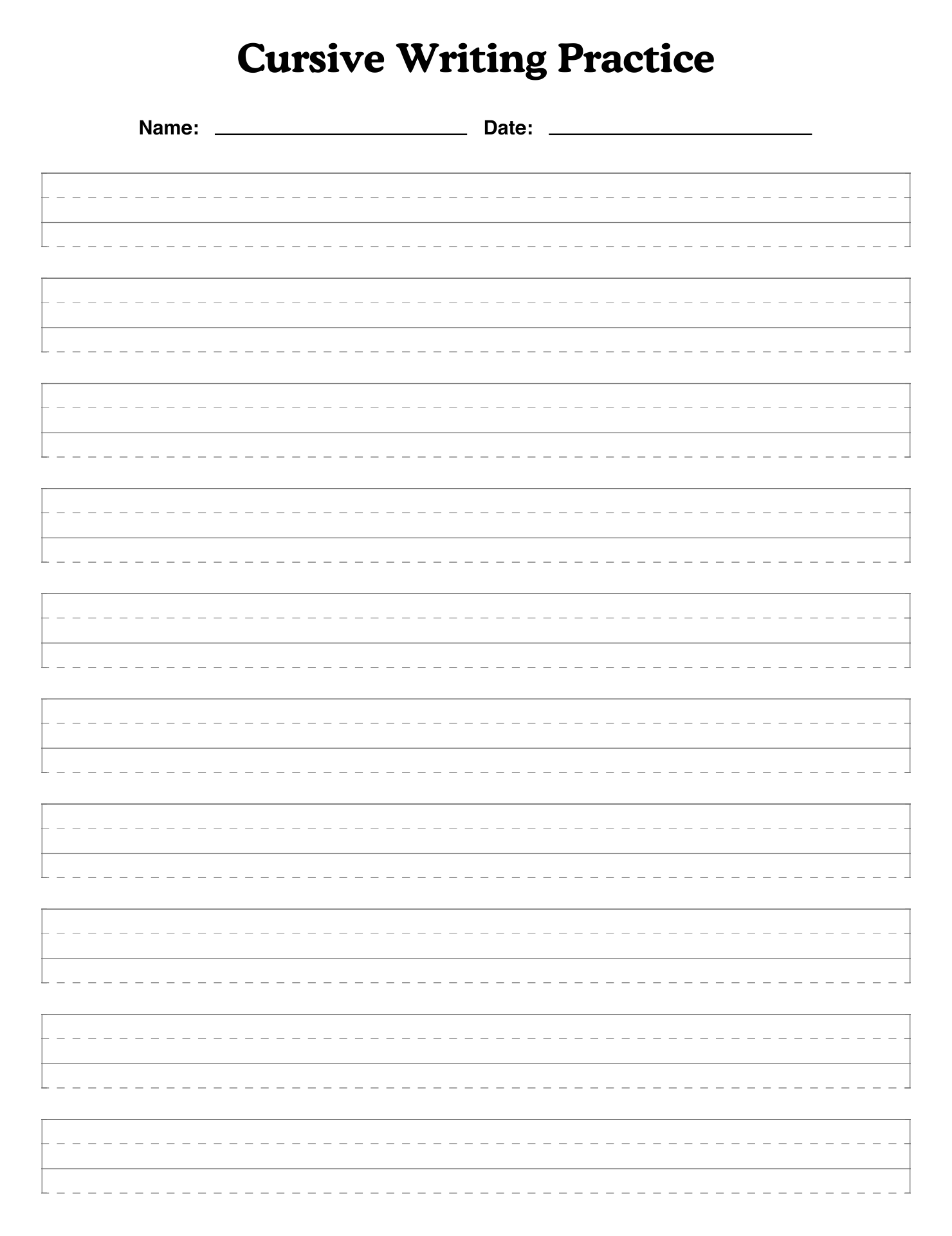 Blank Cursive Worksheets 13 Free PDF Printables Printablee Blank Cursive Handwriting Practice Sheet Lettering Guide PDF Etsy