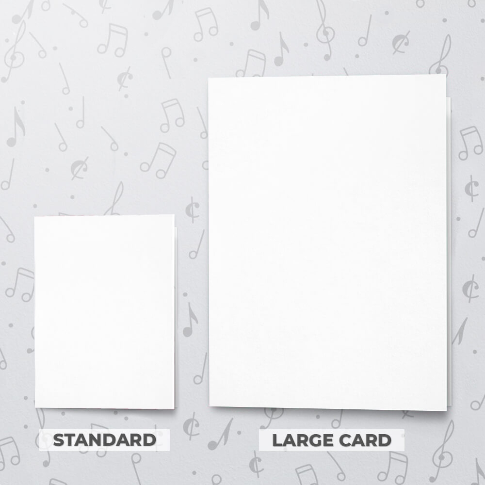 Blank Musical Greeting Card 8 X 11 Large Card BigDAWGS Greetings Blank Musical Greeting Card 8 X 11 Large Card BigDAWGS Greetings