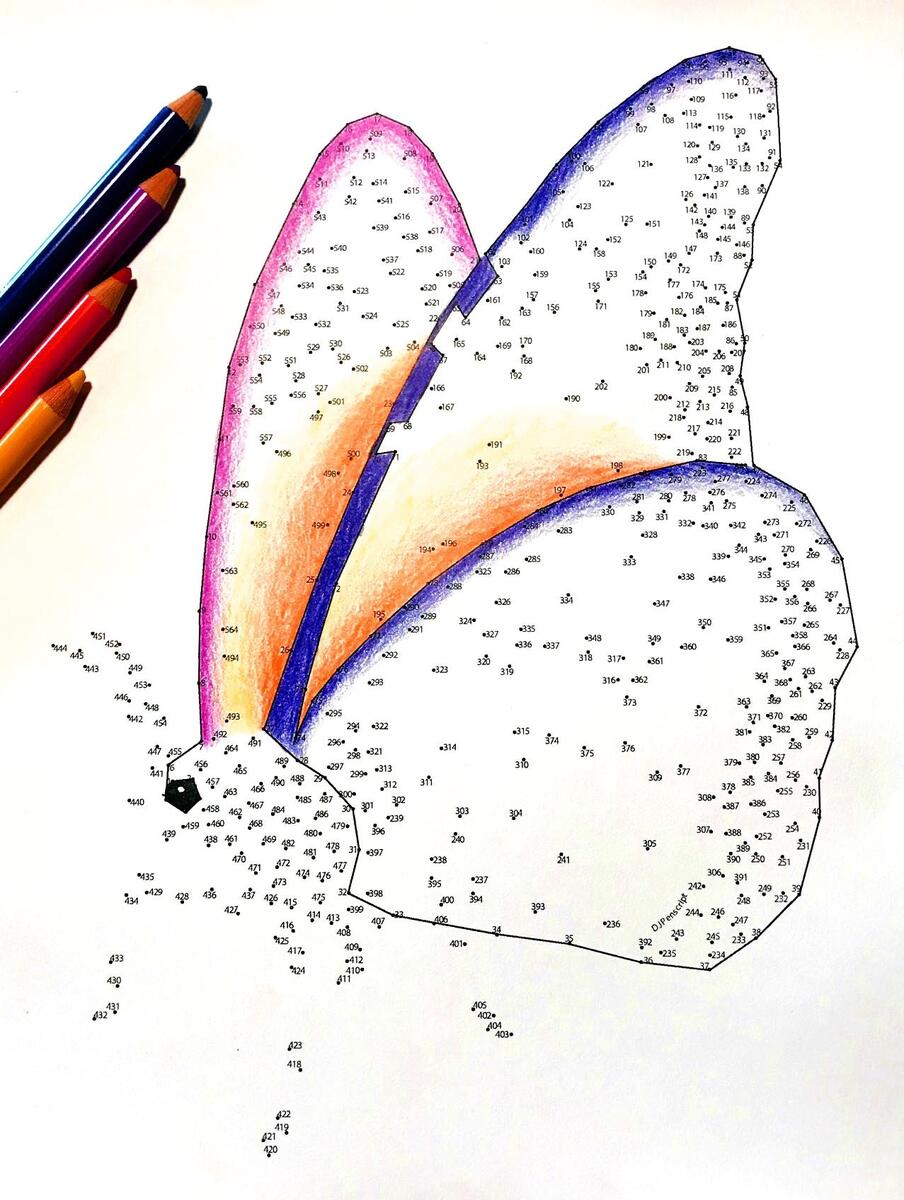Butterfly Extreme Dot To Dot PDF Activity And Coloring Page Etsy Israel