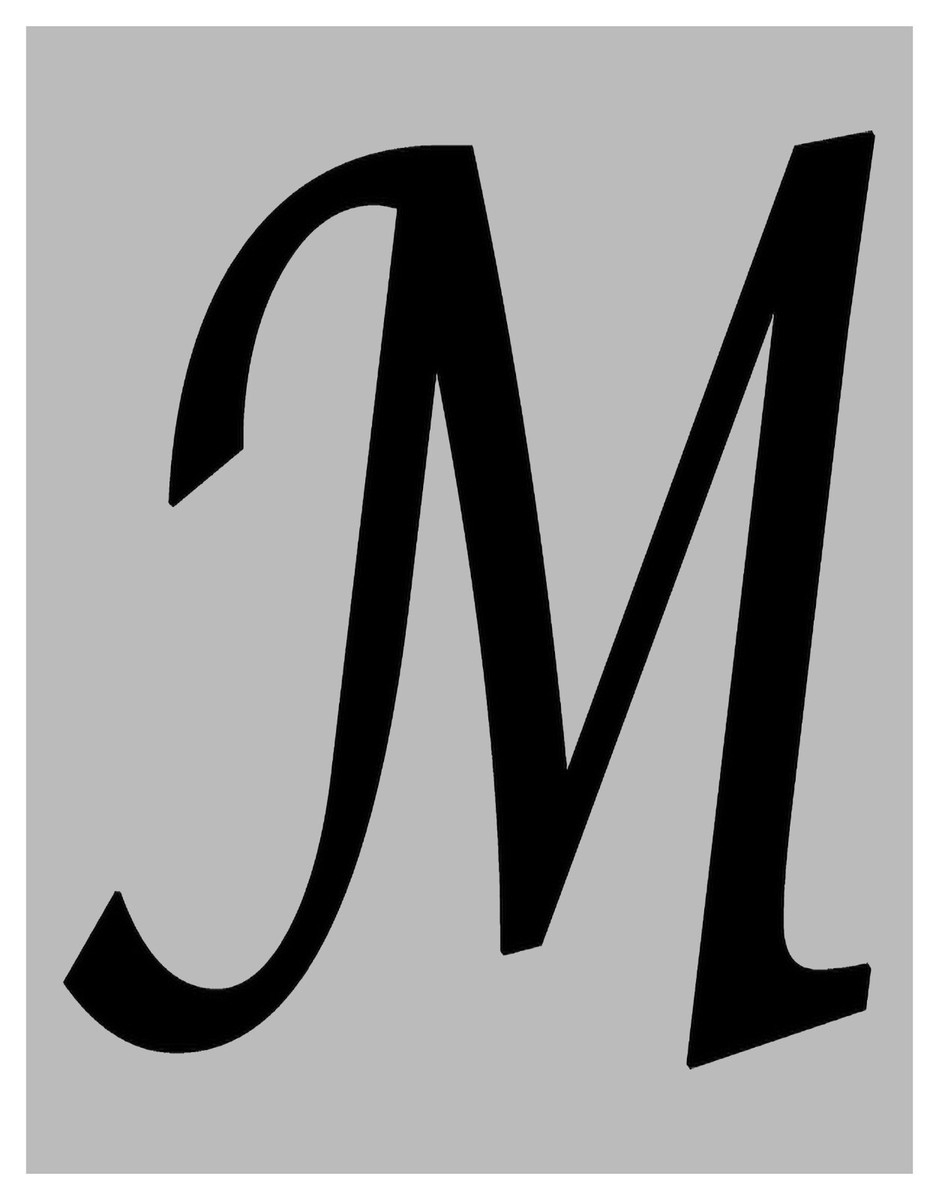 Letter M Stencil For Sign Script Letter Stencil Monogram Letter Stencil Vinyl Reusable Plastic Name Stencil Wedding Gift Home Decor Etsy