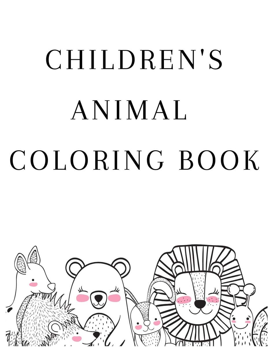 Children S Animal Coloring Book Etsy Children S Animal Coloring Book Etsy
