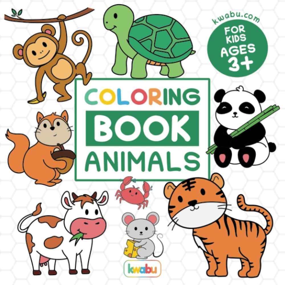 Coloring Book Animals For Kids For Preschool Children Ages 3 5 Turtle Dolphin Lion Many
