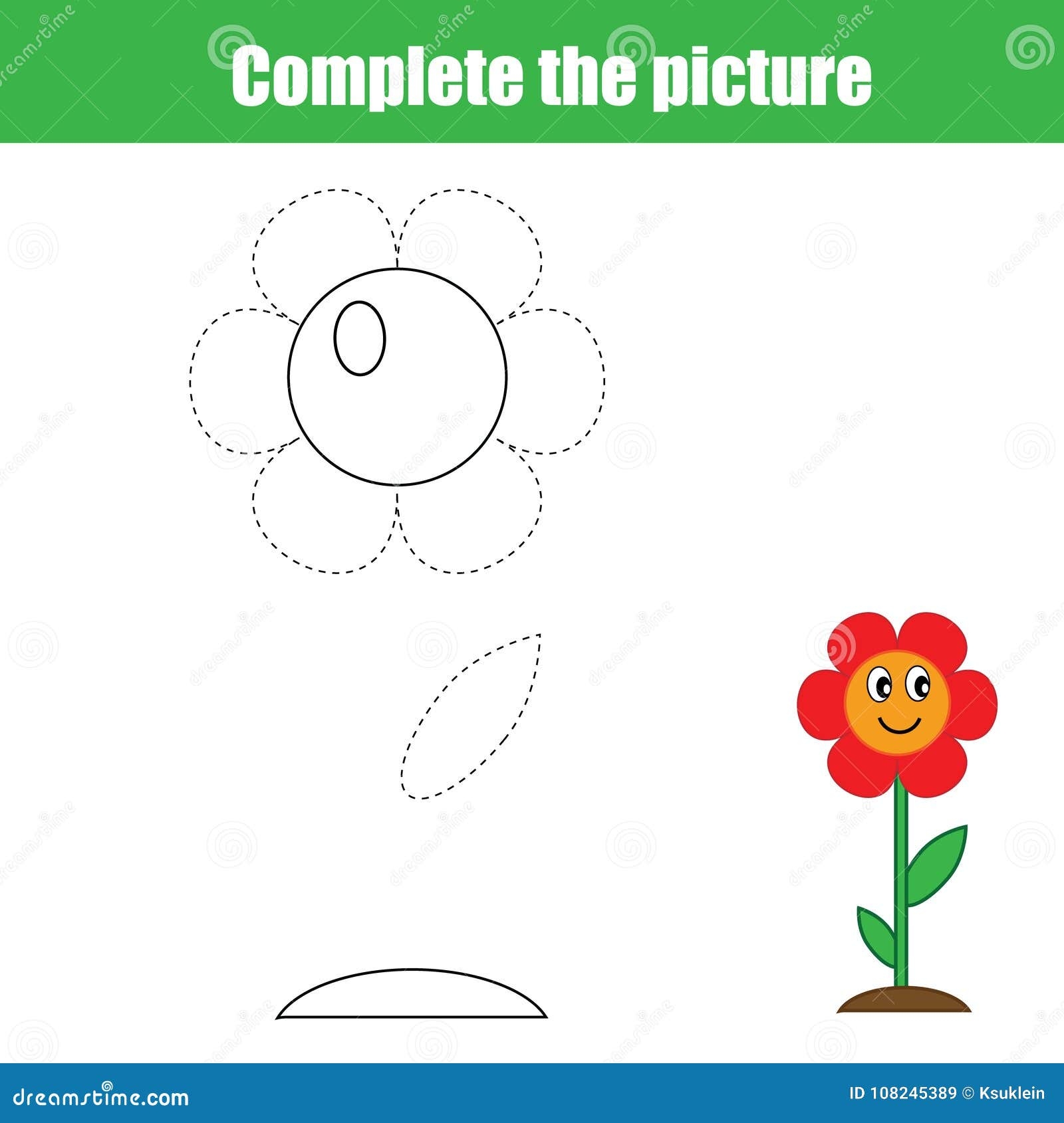 Complete The Picture Children Educational Game Coloring Page Kids Activity With Flower Printable Drawing Worksheet Stock Vector Illustration Of Educational Drawing 108245389 Complete The Picture Children Educational Game Coloring Page Kids Activity With Flower Printable Drawing Worksheet Stock Vector Illustration Of Educational Drawing 108245389