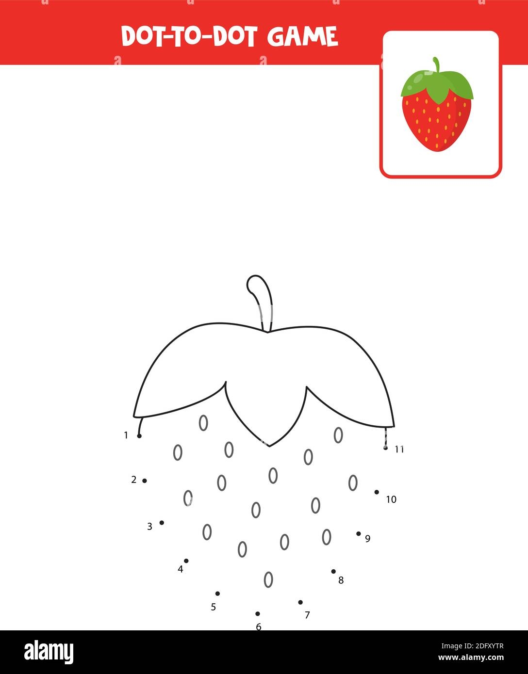 Connect The Dots Game With Cartoon Strawberry Educational Worksheet Stock Vector Image Art Alamy Connect The Dots Game With Cartoon Strawberry Educational Worksheet Stock Vector Image Art Alamy