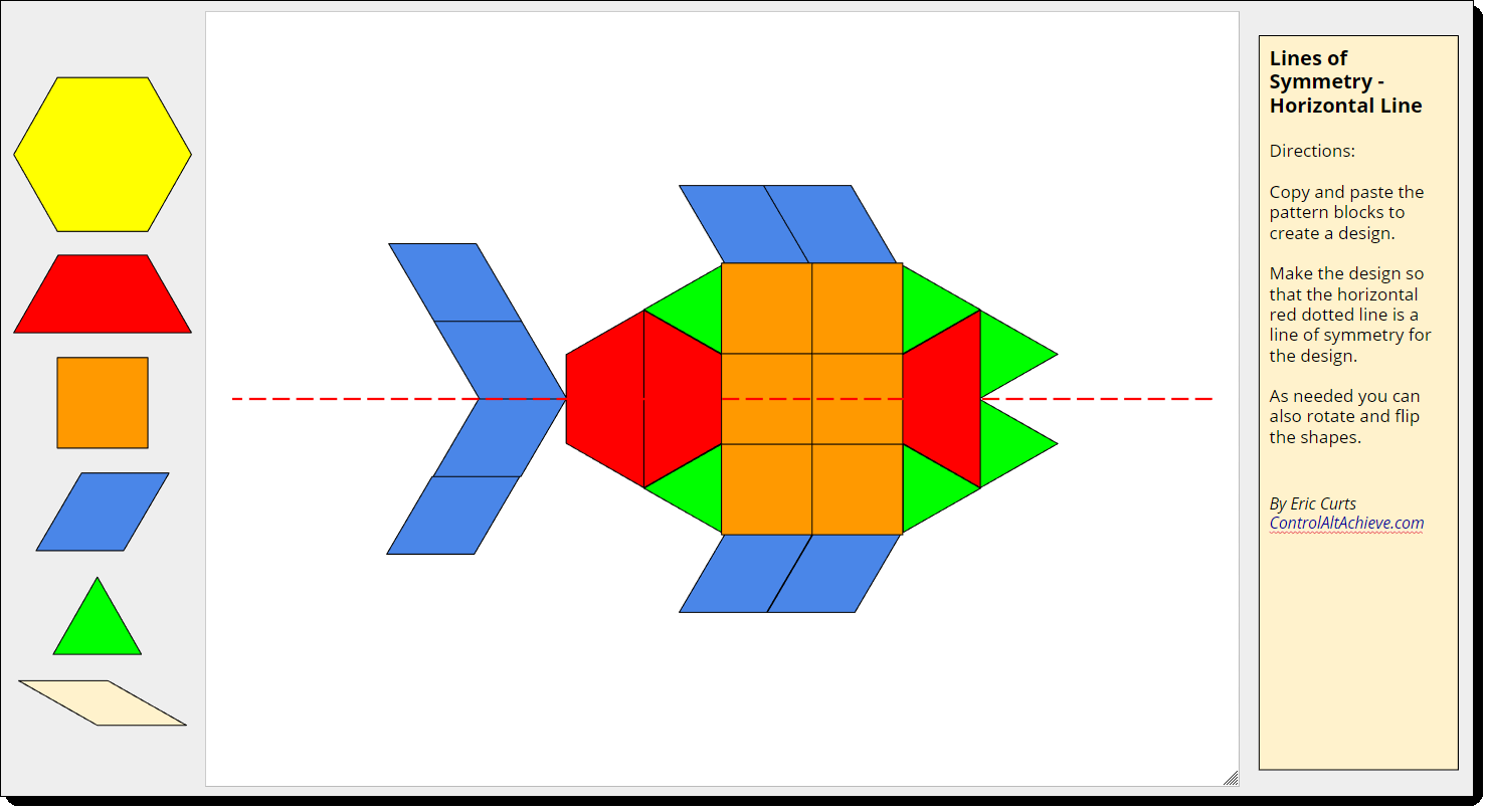Control Alt Achieve Pattern Block Templates And Activities With Google Drawings