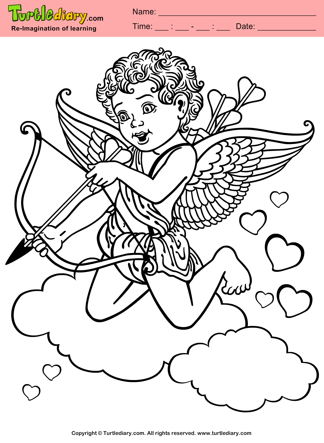 Cupid Coloring Sheet
