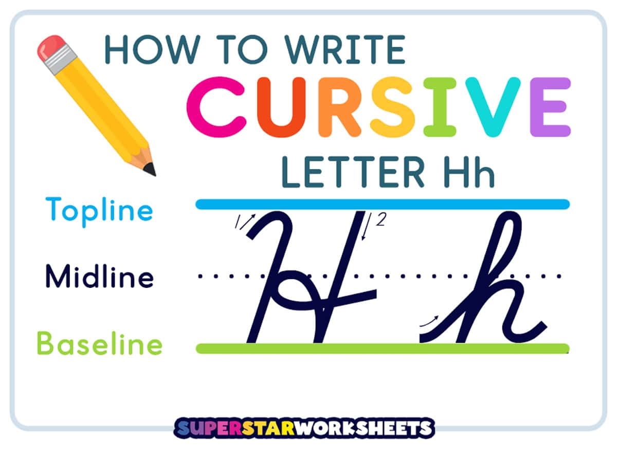 Cursive H Superstar Worksheets