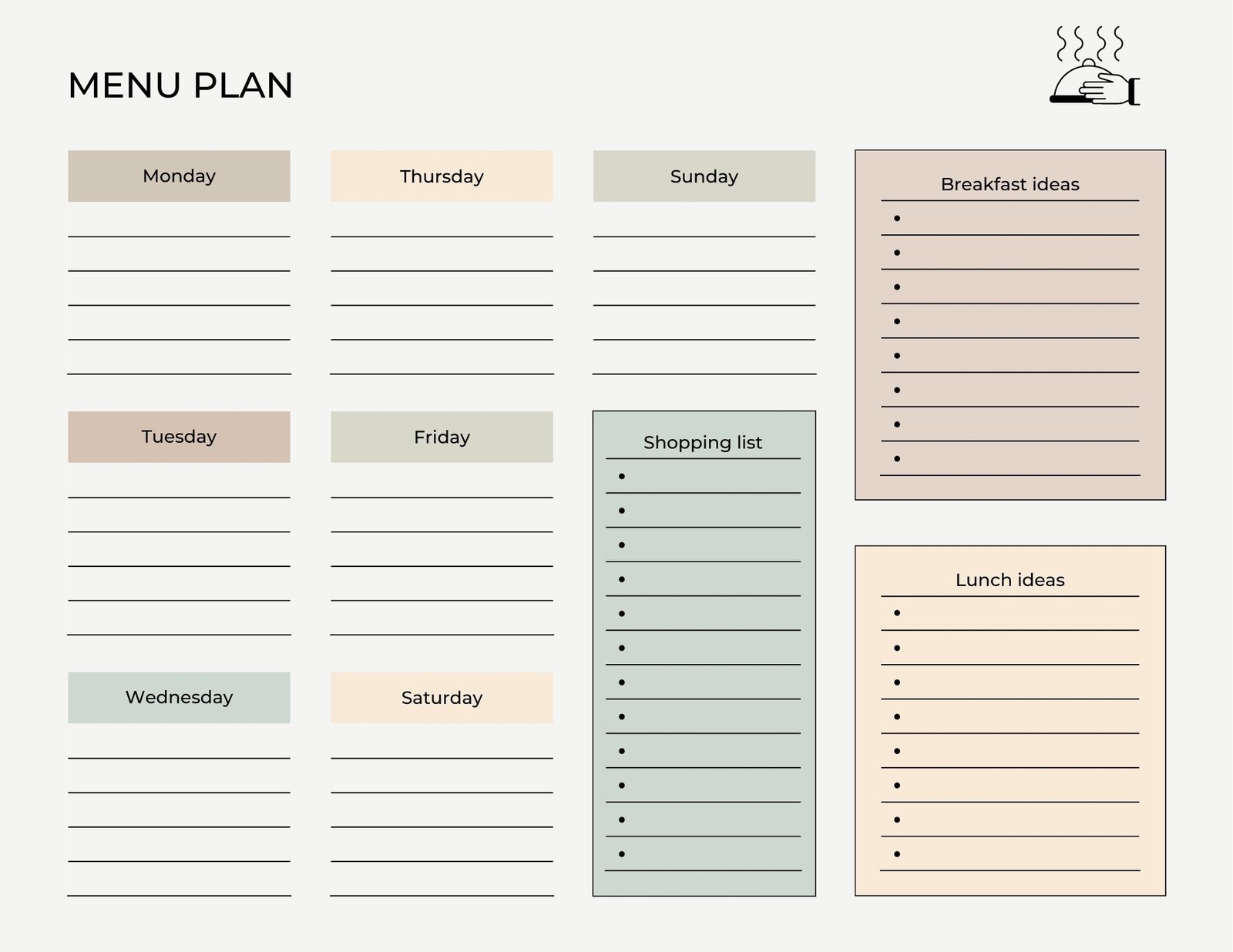 Customize 270 Weekly Menu Templates Online Canva Customize 270 Weekly Menu Templates Online Canva