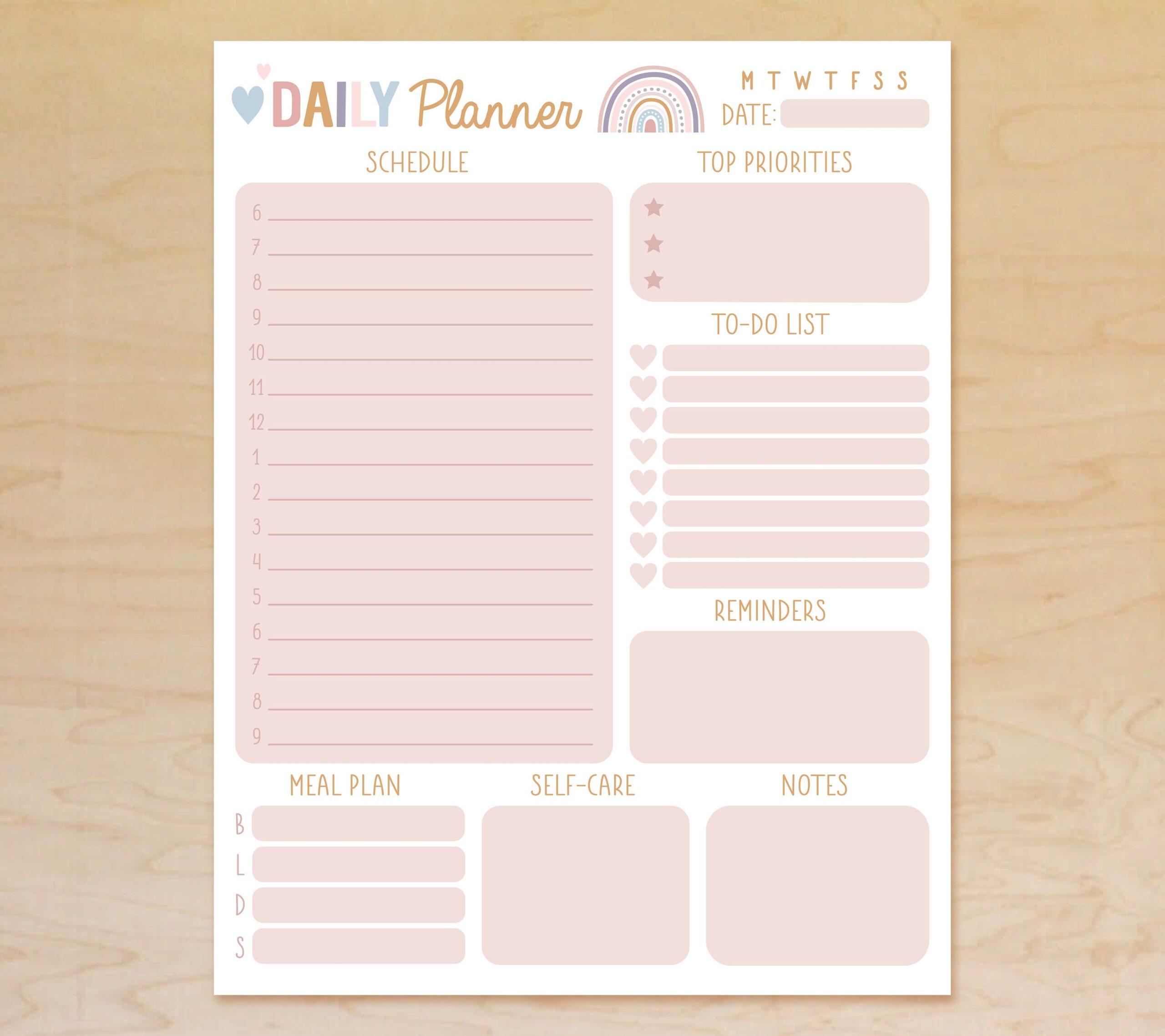 Daily Planner Printable Cute Rainbow Daily Planner Pink Girly Planner Daily Schedule Daily To Do List Cute Organization A4 8 5x11 Etsy Daily Planner Printable Cute Rainbow Daily Planner Pink Girly Planner Daily Schedule Daily To Do List Cute Organization A4 8 5x11 Etsy