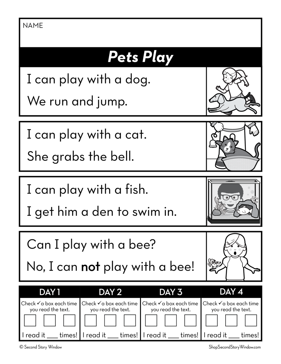 Decodable Passages Reading Fluency And Sight Word Practice Level D Set 1 Second Story Window